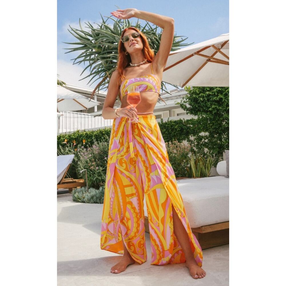 Show Me Your Mumu Caribbean Cocktail Limbo Pants Teeny Tube Top Set S